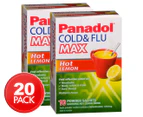 2 x Panadol Cold & Flu Max Hot Lemon Powder Sachets 10-Pack