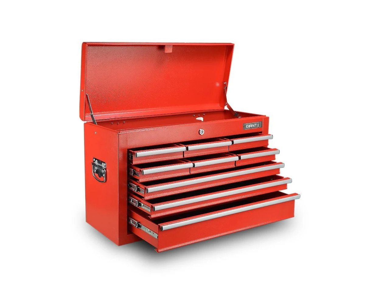 9 Drawers Toolbox Storage Chest Cabinet - Red