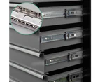 9 Drawers Toolbox Storage Chest Cabinet - Black and Grey