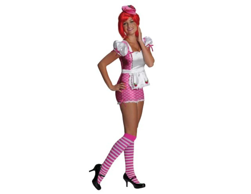 Secret Wishes Womens Strawberry Shortcake Halloween Party Costume Set