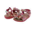 Sarah-Jayne Girls Ditsy Floral Printed Open Toe Flat Sandals