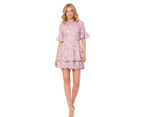 Calli Women's Blaire Layered Frill Dress - Blush Blooms