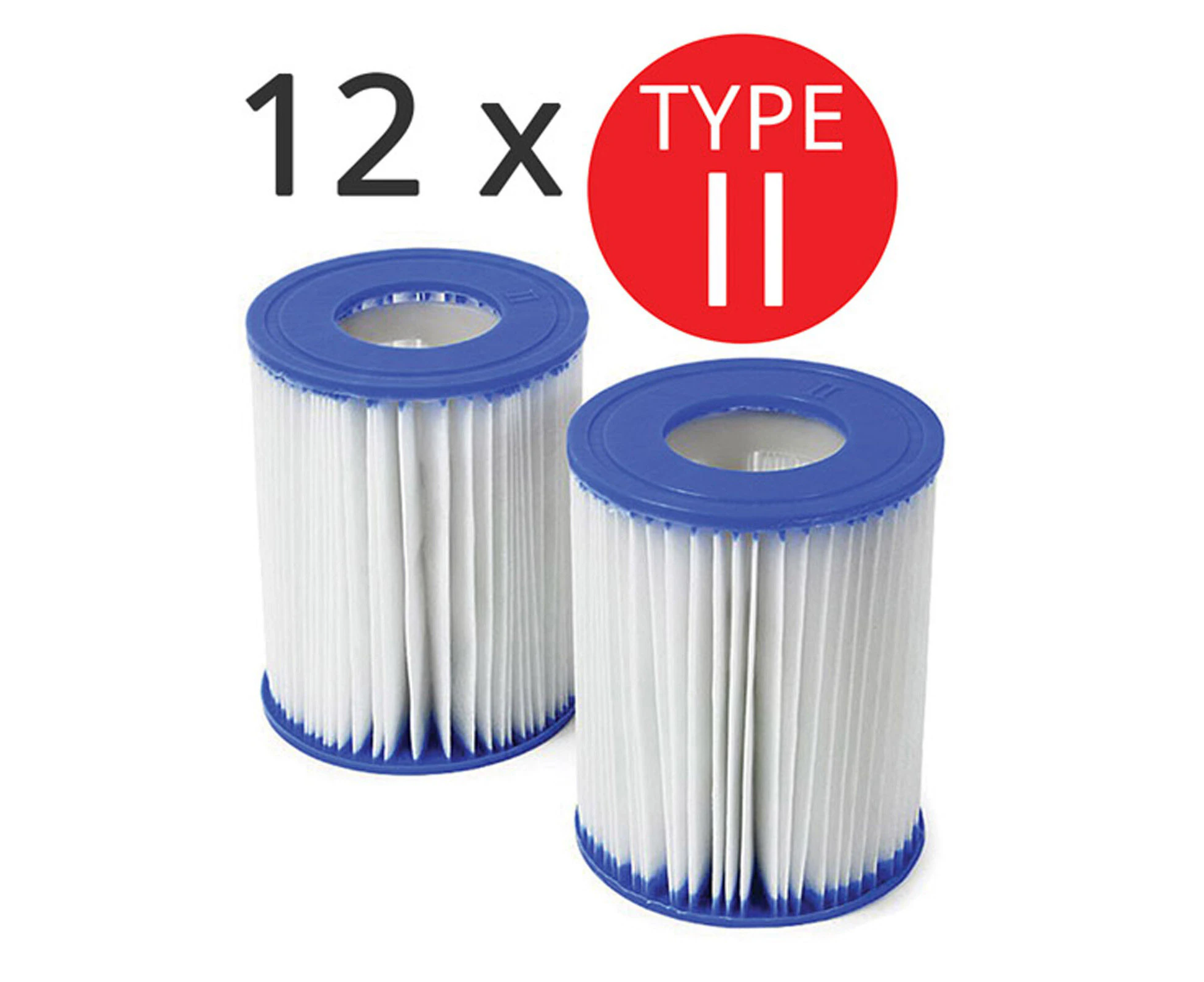 6x Twin Sets of Bestway Compatible Cartridge Filter Element Type II