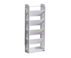 6 Tiers Tilt White Chic Hollow Out Shoe Rack