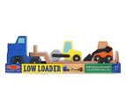 Melissa & Doug Classic Wooden Low Loader Playset