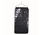 Jewelry Black Hanging Non-Woven Organizer Holder 40 Pockets 20 Hook and Loops
