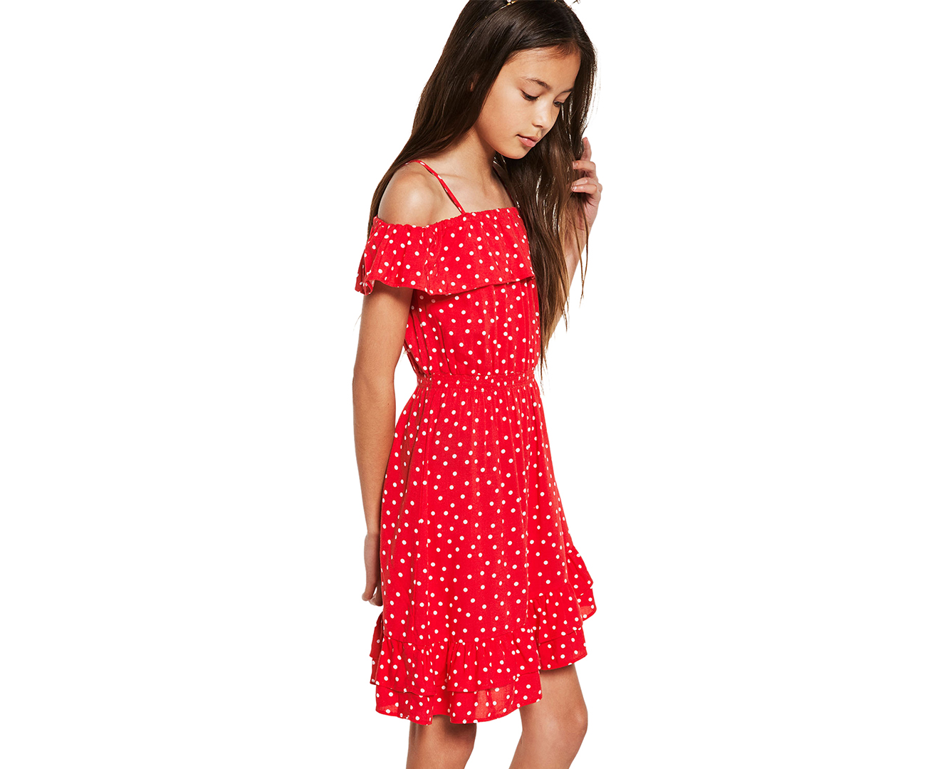 bardot-junior-girls-spot-shirred-dress-red-spot-catch-co-nz