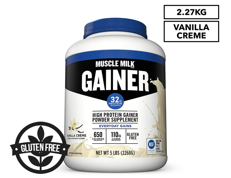Muscle Milk Gainer High Protein Powder Supplement Vanilla Creme 2.27kg