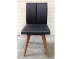Bohemio Furniture - Hendriks Leather Chair (Black/Teak)
