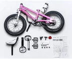 RoyalBaby BMX Freestyle Kids Bike, Water Bottle & Bell 12 inch Wheels, Pink