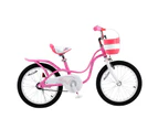 RoyalBaby Little Swan Girl's Bike with Basket, 18 inch with Kickstand