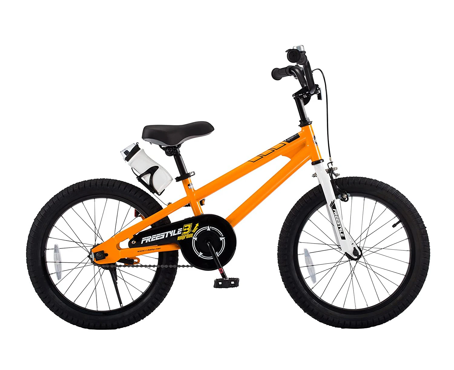 RoyalBaby BMX Freestyle Kids Bike & Kickstand, Water Bottle & Bell 16 inch Wheels, Orange