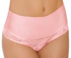 Nancy Ganz Women's Sweeping Curves Lace G-String - Almond Blossom