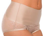 Nancy Ganz Women's Sweeping Curves Lace Brief - Taupe