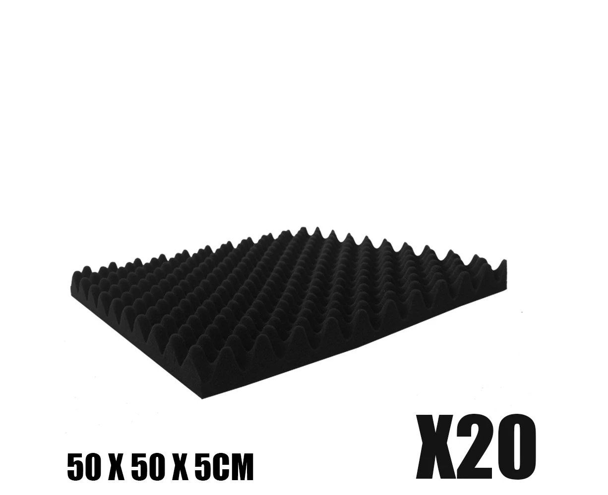 20PCS Studio Acoustic Foam 50x50x5CM Soundproofing Absorption Panel Sound Stop