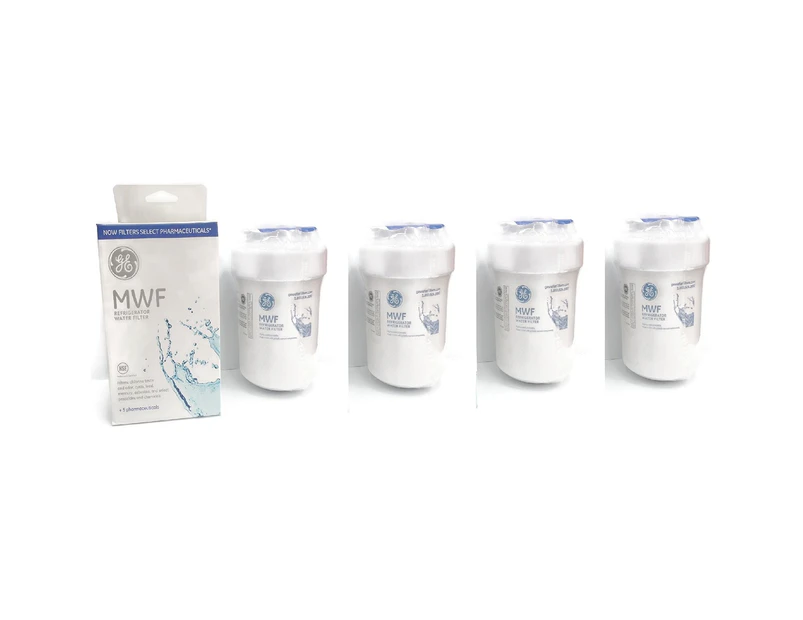 GE MWF/GWFA/HWFA-GE MWF/MWFP Genuine Fridge Water Filter 4 Pack.