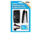 Tiger No.10 Stapler And Metal Hole Punch Set (Black) - SG15294