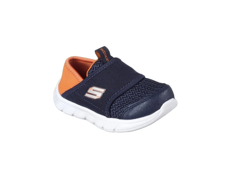 Skechers Childrens/Boys Comfy Flex Slip-On Trainers (Navy/Orange) - FS5523