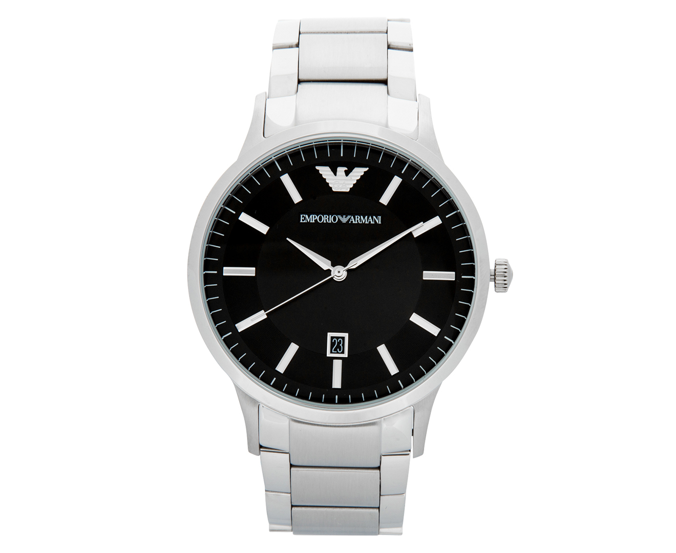 Emporio Armani Men's 43mm Sportivo Stainless Steel Watch - Silver/Black ...