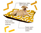 Paws & Claws 110x80cm Cotton Canvas Pet Bed - Yellow