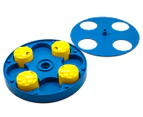 Paws & Claws Hide A Treat Puzzle Wheel - Blue/Yellow