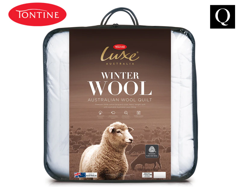 Tontine Luxe Queen Bed Australian Winter Wool Quilt