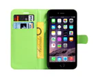 For iPhone SE (2020) / 8 / 7 Wallet Case,Lychee Protective Leather Cover,Green