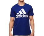 Adidas Men's Essentials Linear T-shirt - Mystic Ink/White