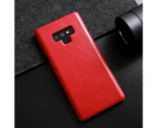 For Samsung Galaxy Note 9 Case,Genuine Leather Back Thin Mobile Phone Cover,Red