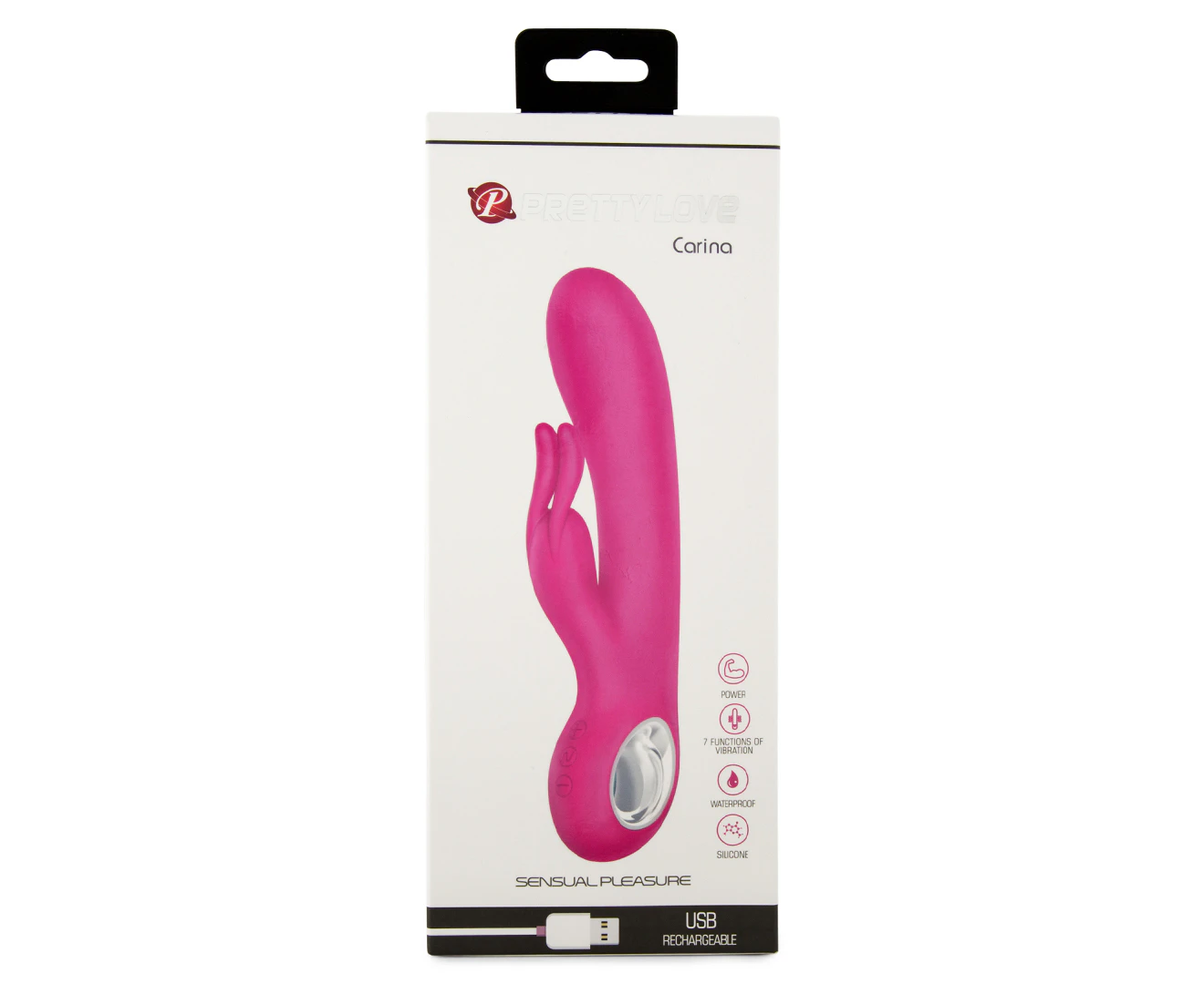 Pretty Love Carina Rechargeable Rabbit Vibrator - Pink