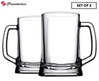 Set of 2 Pasabahce Pub Beer Steins 500mL