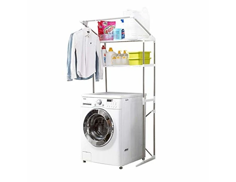 CS Living - Adjustable Clothes Storage Rack Over Laundry Washing Machine - Shelf Organiser