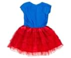Girls' Size Small Supergirl Tutu Dress Up Costume - Red/Blue 2