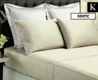 500TC Bamboo Cotton King Bed Sheet Set - Dove