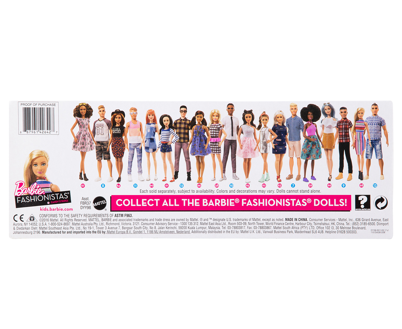 Barbie Fashionistas Candy Stripes Nz