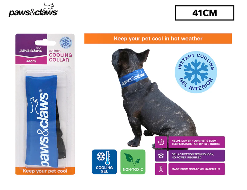 Paws & Claws Small Gel-Tech Cooling Collar - Blue