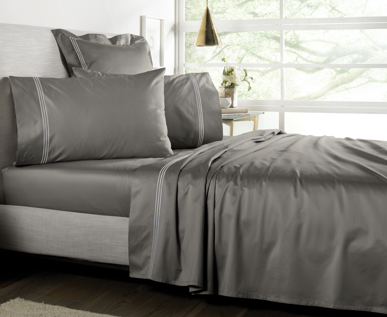 Sheridan Palais Lux King Bed Fitted Sheet - Flint | Catch.com.au