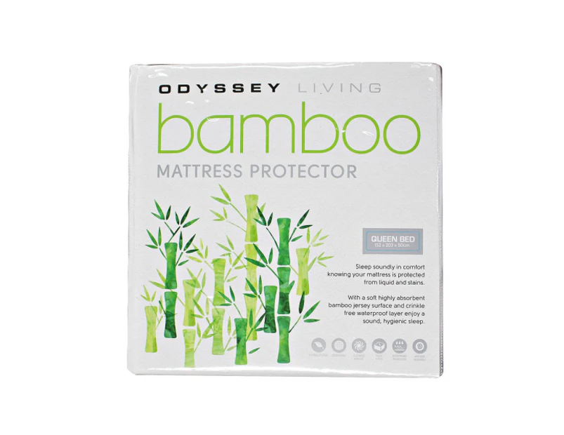Odyssey Living Bamboo Mattress Protector Double