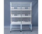 6xBreeding Bird Cages on Stand for Canary Parakeet Budgie Cockatiel