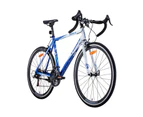 Trinx 700C Road Bike TEMPO1.0 Shimano 21 Speed Racing Bicycle 56cm Blue/White