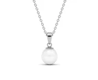 Pearl Set Embellished with Swarovski® crystals -White Gold/Pearl