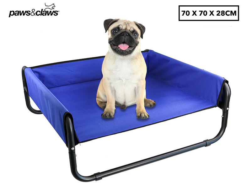 Paws & Claws 70cm Elevated Pet Bed - Blue