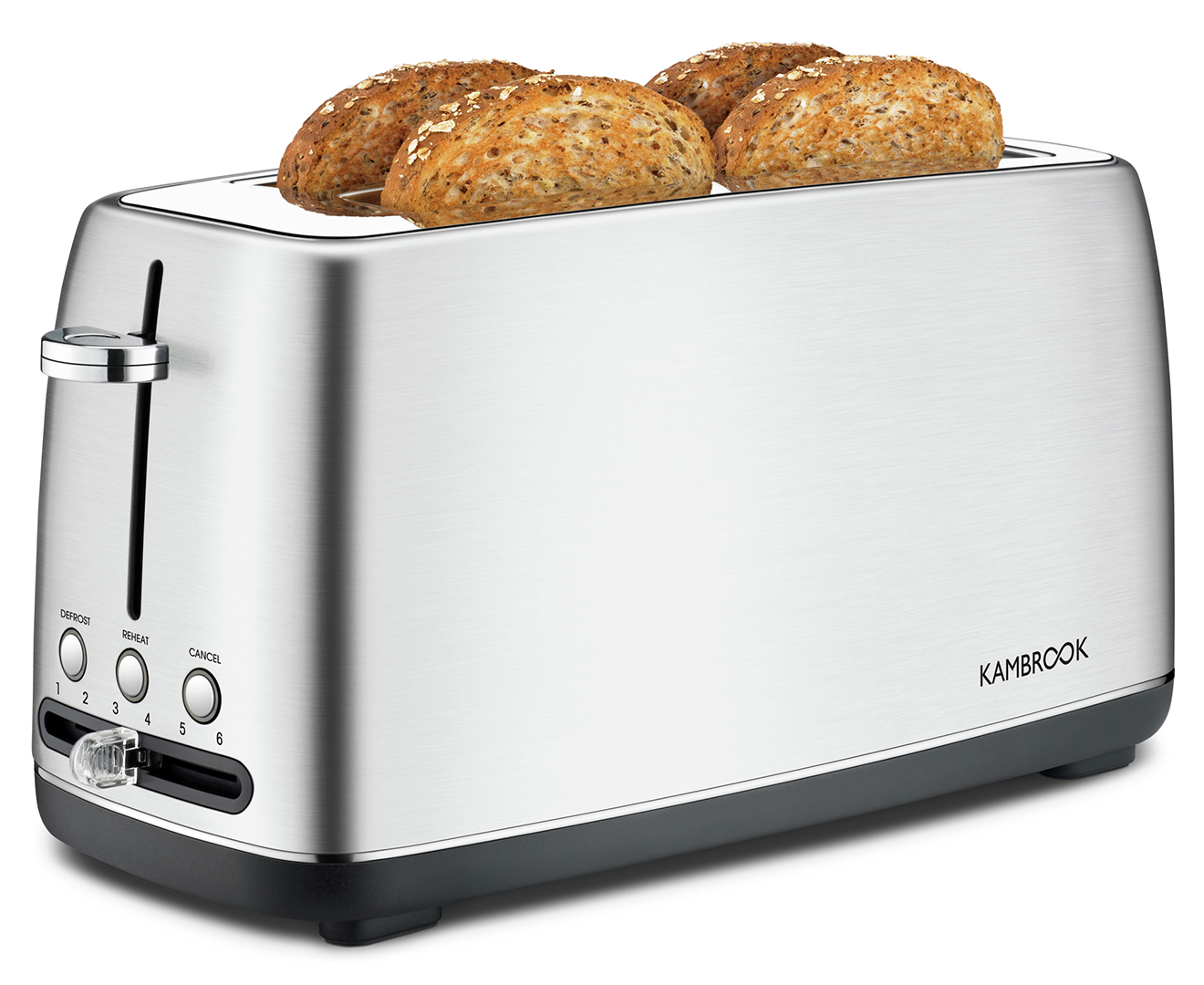 Kambrook 4-Slice Stainless Steel Long Slot Toaster | Catch.co.nz