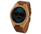 Wooden Watch Wood Bamboo Wrist Watch Steampunk Watch-Brown 3