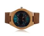 Wooden Watch Wood Bamboo Wrist Watch Steampunk Watch-Brown 6