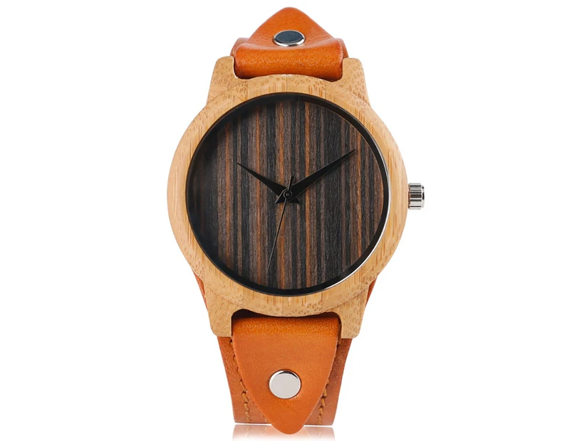 Bamboo Watch Handmade Wood Watch Quartz Watch Bracelet-Brown