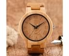 Wooden Watch Nature Carving Bamboo Watch Bamboo Wristwatch Bracelet-Brown 2