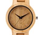 Wooden Watch Nature Carving Bamboo Watch Bamboo Wristwatch Bracelet-Brown 4