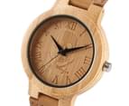 Wooden Watch Nature Carving Bamboo Watch Bamboo Wristwatch Bracelet-Brown 5