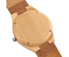 Bamboo Watch Men Women Wrist Quartz Watches Bamboo Wristwatch Bracelet-Brown 6